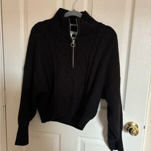 Urban Outfitters black quarter zip sweater, size small
